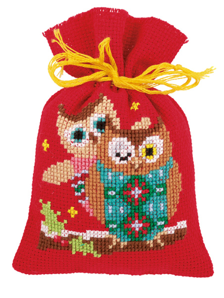 Набор для вышивания мешочков (саше) "Рождественские Совы". Арт PN-0155943