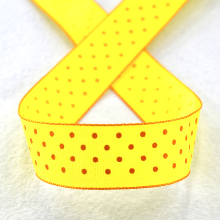 Лента с рисунком SAFISA, 15 мм, 15 м, цвет 32, желтый. Арт 25314-15мм-32