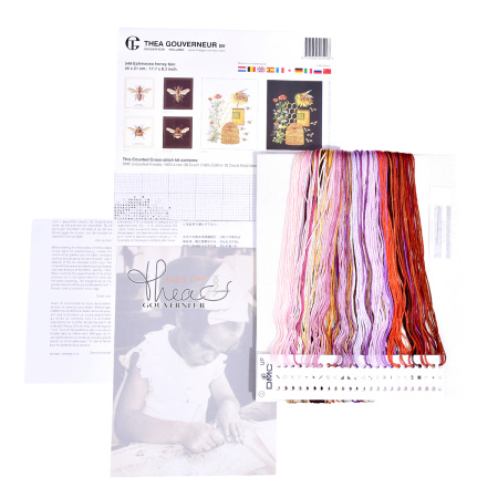 Набор для вышивания "Пчела на эхинацее", канва лен 36 ct. Арт 549