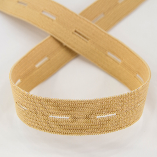 Резинка перфорированная, 15 мм, цвет бежевый. Арт 854128210L2947          