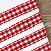 Лента с рисунком клетка SAFISA, 16(18) мм, 25 м, цвет 14, красный. Арт 469-16мм-14             