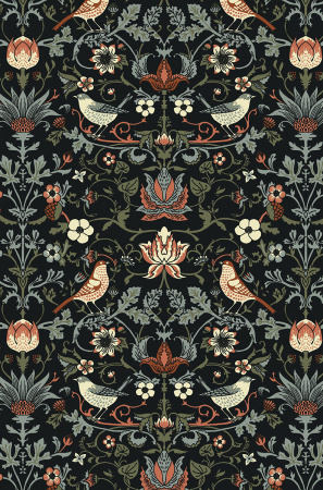 Ежедневник "William Morris Inspiration (розовые и серые листья)". Арт ISBN 978-5-00141-727-9