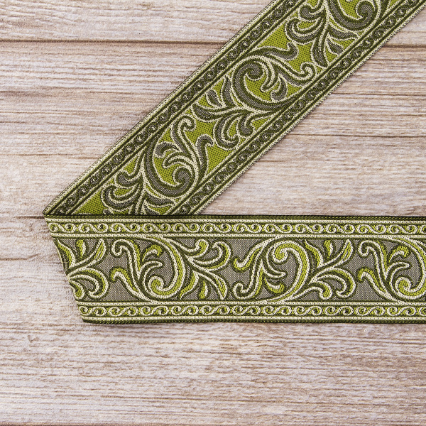 Лента жаккард SAFISA, 50 мм, 15 м, цвет 3. Арт 9079-50мм-3             