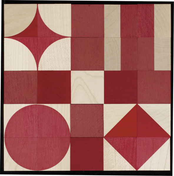 Мозаика из кубиков дизайнерская NAEF BASIC "Ornabo" 3+, натуральное дерево, 2 цвета, 25 деталей. Арт 9410