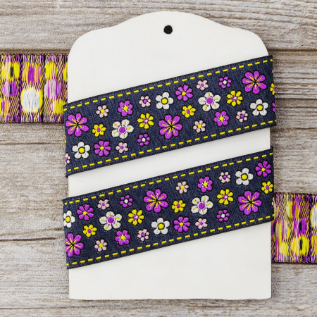 Лента жаккард SAFISA, 33 мм, 15 м, цвет 03. Арт 9164-33мм-03            