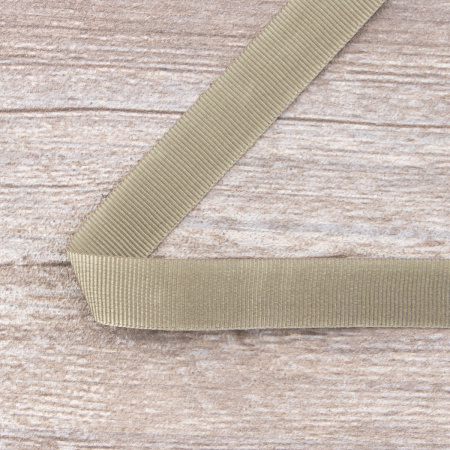 Лента репсовая SAFISA, 15 мм, 25 м, цвет 67, серо-зеленый. Арт 350-15мм-67             