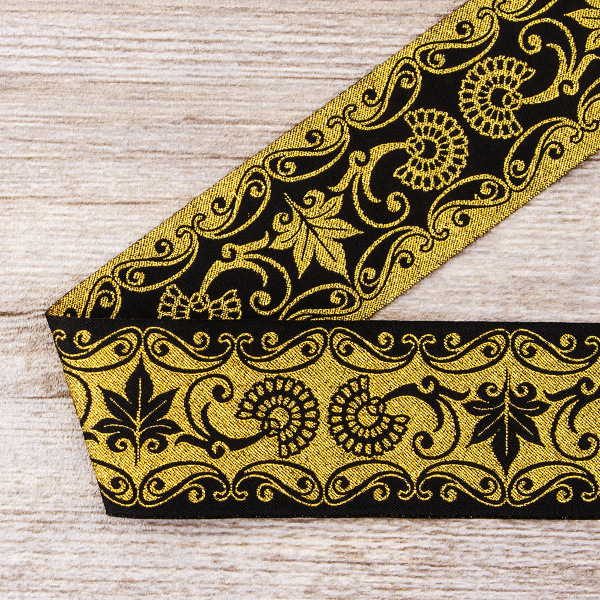 Лента жаккард SAFISA, 50 мм, 15 м, цвет 02. Арт 9124-50мм-02            