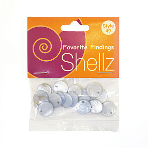 Подвеска "Shellz" Light Blue Round River Shell Dangles