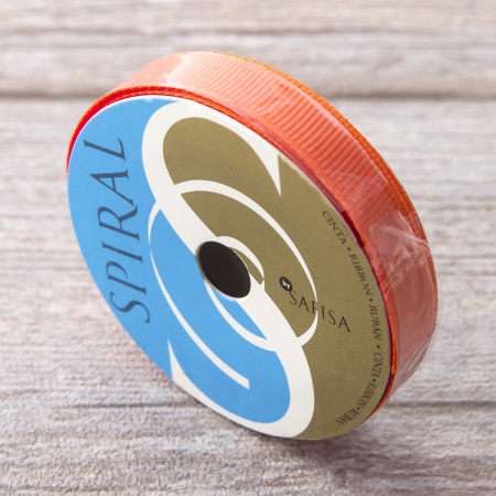 Лента репсовая SAFISA мини-рулон, 10 мм, 4 м, цвет 61, оранжевый. Арт P00350W-10мм-61         