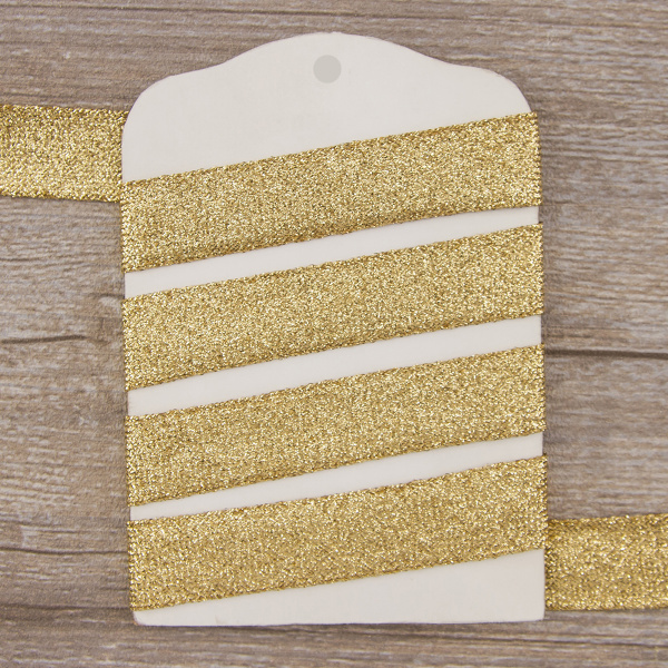 Тесьма PEGA уплощенная с люрексом, цвет золотой, 22,5 мм. Арт 881113961X7000          