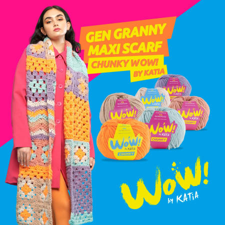 Пряжа Wow-Chunky, 75% акрил, 15% шерсть, 10% альпака, 100 г, 75 м. Арт 1312.58