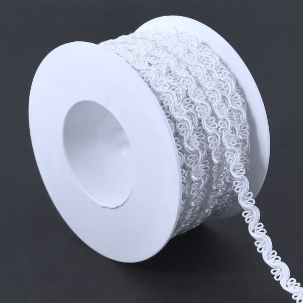 Тесьма PEGA тип интерьерная, цвет белый, 10 мм. Арт 844153510B1101          