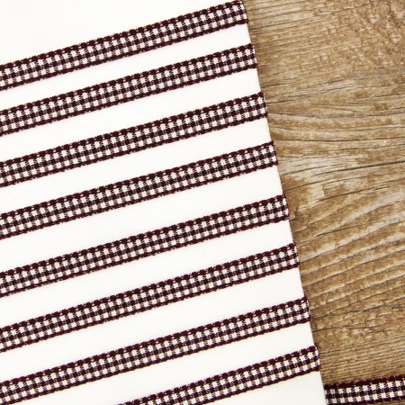 Лента с рисунком клетка SAFISA, 6 мм, 25 м, цвет 30, бордо. Арт 466-06мм-30             