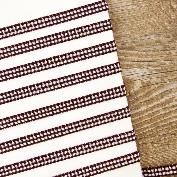 Лента с рисунком клетка SAFISA, 6 мм, 25 м, цвет 30, бордо. Арт 466-06мм-30             