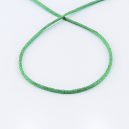 Шнур атласный SAFISA 2 мм, 25 м, цвет 25, зеленый. Арт 462-25                  