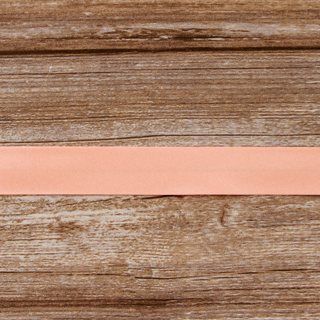 Косая бейка атласная 30 мм, 25 м, цвет 83, чайная роза. Арт 6260-30мм-83            