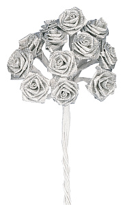 Букет для декорирования "Серебряные розы"