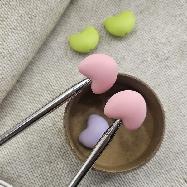 Наконечники для спиц в форме сердечка, стопперы, размер 3,5х2 см, 6 шт. Арт 7543