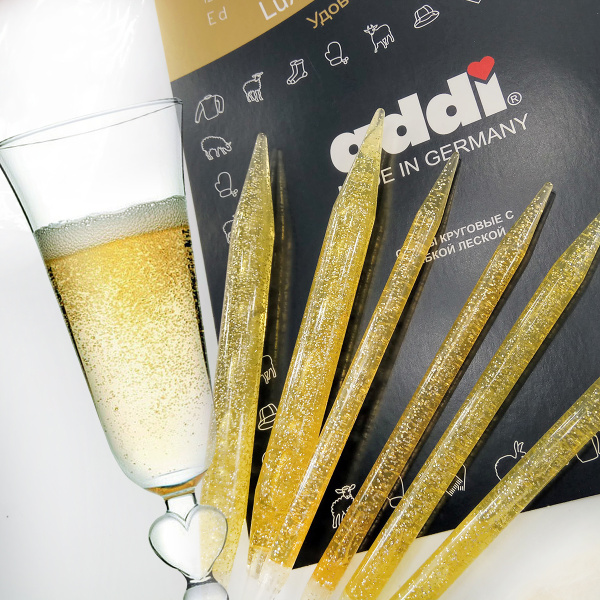 Спицы, круговые, пластик, addiChampagner №9, 80 см. Арт 405-7/9-80