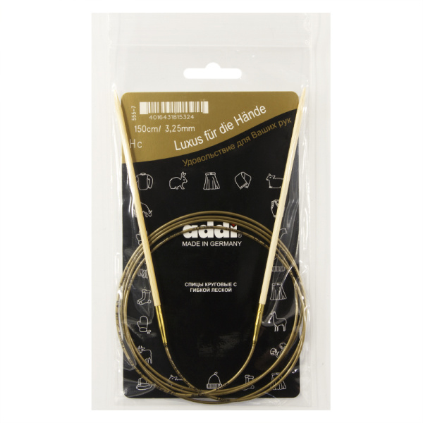 Спицы, круговые, бамбук addiNature BAMBOO №3,25, 150 см. Арт 555-7/3.25-150