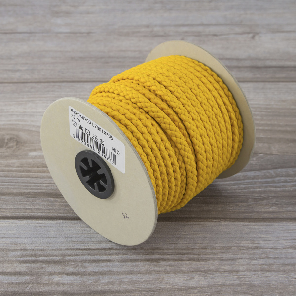 Шнур PEGA полиэстровый, цвет ярко-желтый, 6,0 мм. Арт 842949700L7301