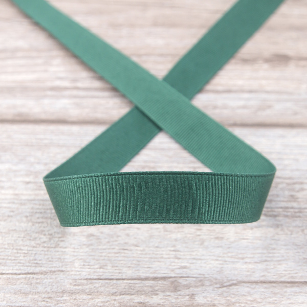 Лента репсовая SAFISA мини-рулон, 15 мм, 3,5 м, цвет 43, цвет зеленый-темный. Арт P00350W-15мм-43         