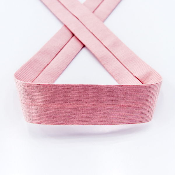 Косая бейка хлопок, 20 мм, 20 м, цвет 145, розовый нежный. Арт 6598-20мм-145