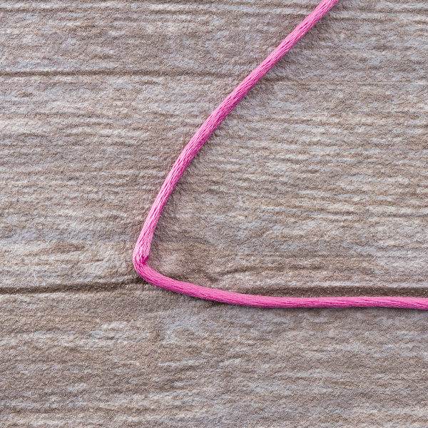 Шнур атласный SAFISA 2 мм, 25 м, цвет 20, розовый темный . Арт 462-20                  