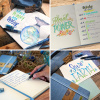 Скетчбук "Bullet Journal" с разметкой, размер А5, 96 листов, 80г/м2, обложка с голубой текстурой. Арт 04071/6