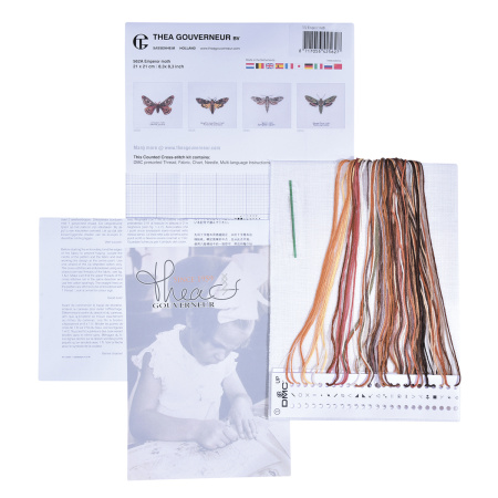 Набор для вышивания "Императорский мотылёк", канва лён 32 ct. Арт 562