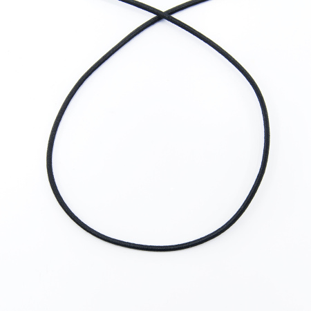 Резинка шляпная SAFISA, 2 мм, цвет 01, черный. Арт 4730-2мм-01         