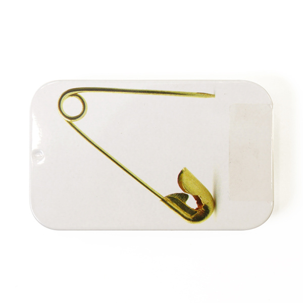 Булавки - английские безопастные в жестянной коробочке. Арт PT.419.S