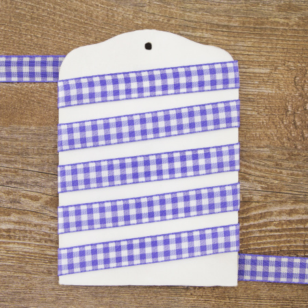 Лента с рисунком клетка SAFISA, 16(18) мм, 25 м, цвет 08, сиреневый. Арт 469-16мм-08             