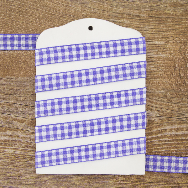 Лента с рисунком клетка SAFISA, 16(18) мм, 25 м, цвет 08, сиреневый. Арт 469-16мм-08             