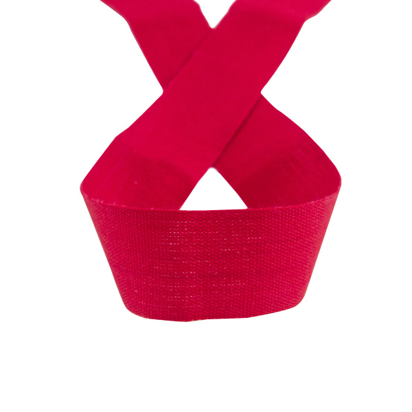 Тесьма киперная хлопковая на блистере SAFISA, 25 мм, 2 м , цвет 14, красный. Арт P00260C-25мм-14         