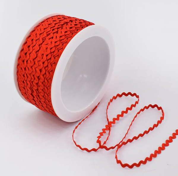 Тесьма PEGA тип вьюнчик, красный, 5,1 мм. Арт 841510417A7501