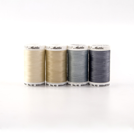 Набор с нитками Poly Sheen  в подарочной упаковке, 4 катушки. Арт PS4GRANITE-KIT