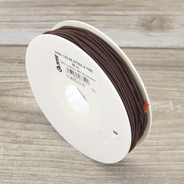 Резинка шляпная PEGA, цвет темно-коричневый, 1,65 мм. Арт 852212286A7920          