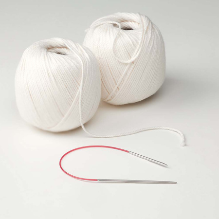 Спицы, круговые носочные, супергладкие, никелированная латунь, addiSockenwunder LACE №4, 25 см. Арт 710-7/4-25