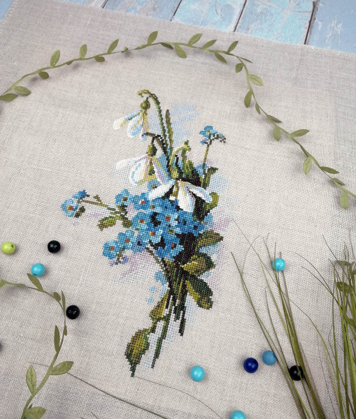 Набор для вышивания "Подснежники и незабудки". Арт 06.002.78