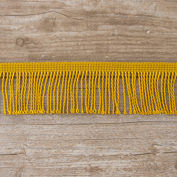 Бахрома витая, 60 мм, цвет охра. Арт PP-60 col.105