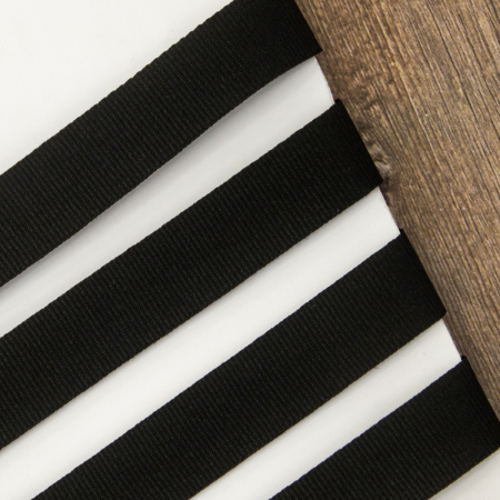 Лента репсовая PEGA, цвет черный, 15 мм. Арт 812711715P7001