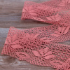 Мерсеризованное хлопковое кружево, 70 мм, цвет серо-розовый. Арт 3185/F3