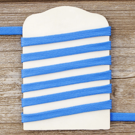 Шнур PEGA плоский, полиэстровый, цвет голубой, 10 мм. Арт 842580140L4703