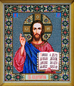 Набор для вышивания бисером Икона "Господь Вседержитель". Арт И072