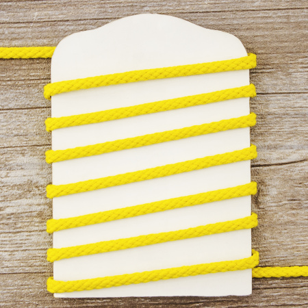 Шнур PEGA хлопковый, цвет желтый, 5,3 мм. Арт 8421684164202