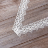 Мерсеризованное хлопковое кружево, 55 мм, цвет белый. Арт 3118/01