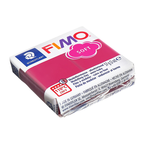 Полимерная глина FIMO "Soft", уп. 57 г, цвет замороженная ягода. Арт 8020-Т23