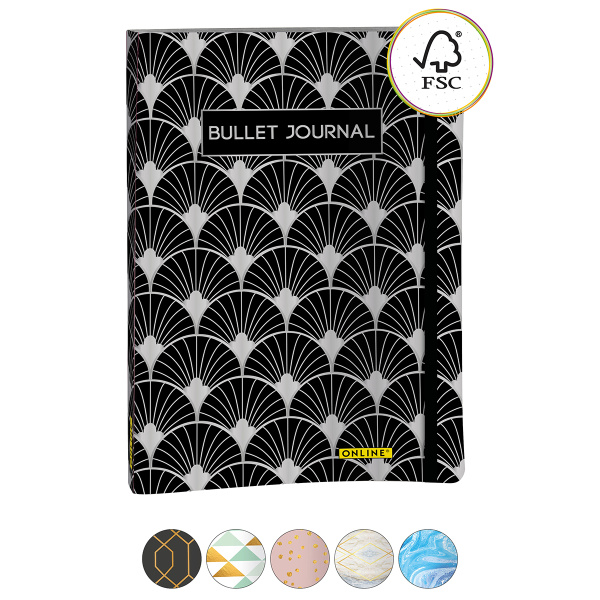 Скетчбук "Bullet Journal" с разметкой, размер А5, 96 листов, 90г/м2, дизайн обложки "Bohemian Art". Арт 02249