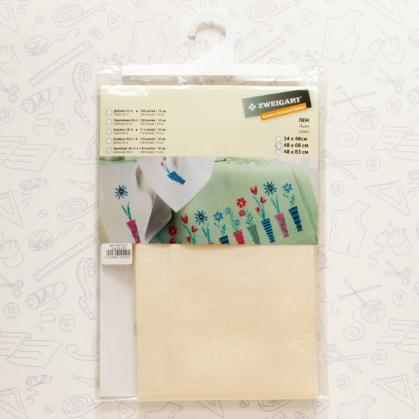 Канва в упаковке Edinburgh 36 ct, 48 х 68 см, цвет №222. Арт н3217/222                